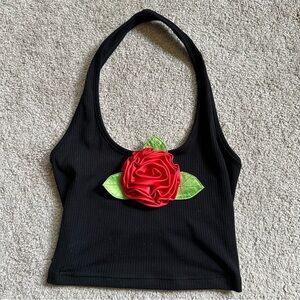 Fashion Brand Company by penelope gazin red rose halter top